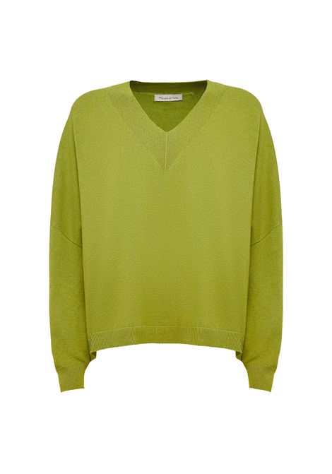 Maglia Scollo V Tè verde Manila Grace | M432VUMA636